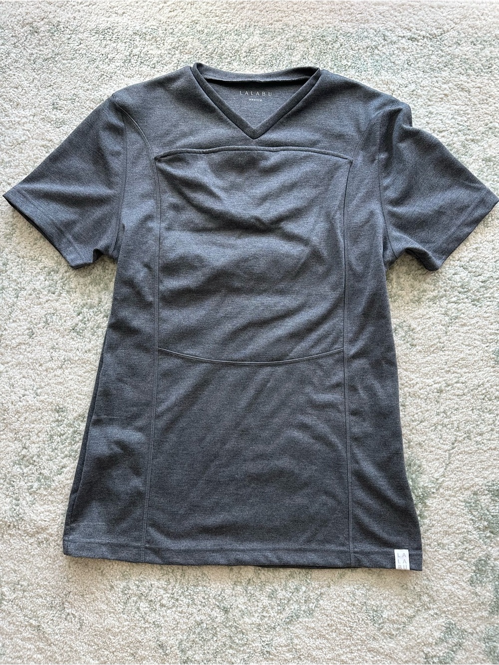 Lalabu Men’s Dad Shirt for Baby Carrying - Performance T-Shirt in Charcoal